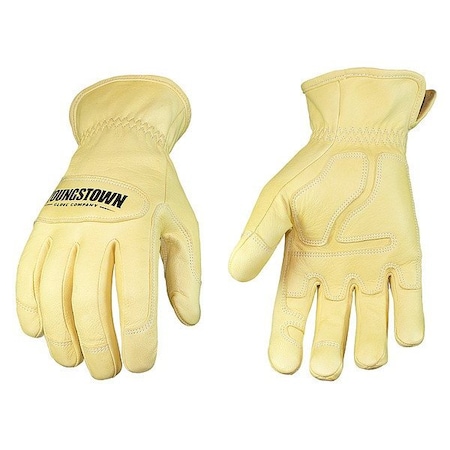Youngstown Glove Co Leather Gloves, Slip-On Cuff, Full Finger, 1 PR 12-3265-60-XS