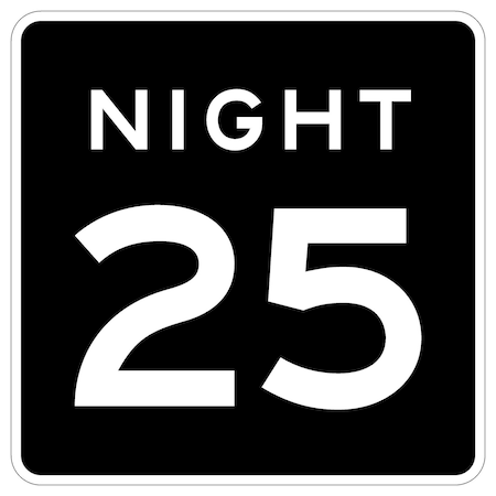 Sign Solutions Usa Traffic Sign, 48 in Width, Aluminum Sign, Square DUS06HWT4848R2-3P25