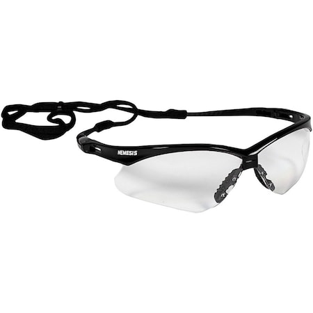 Kleenguard V30 Nemesis Safety Glasses, Anti-Fog & Anti-Scratch, Wraparound, Black Frame, Clear Lens 25679