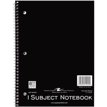 Roaring Spring Paper Products One Subject Notebook - 100 Sheets Per Book 11015