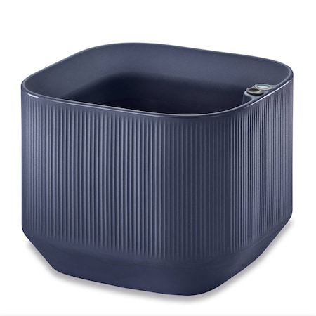 Crescent Garden TruDrop Modular Self-Watering Low Square Plant Box - Indoor/Outdoor - Midnight Blue, 20"x20"x16"H A614055