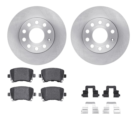 Dynamic Friction Co DFC Rotors with EURO 5000 Ceramic Brake Pads includes Hardware 6612-74122