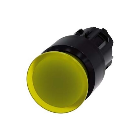 Siemens Illuminated mushroom pushbutton, 22 mm, round, plastic, yellow, 30 mm 3SU1001-1AA30-0AA0