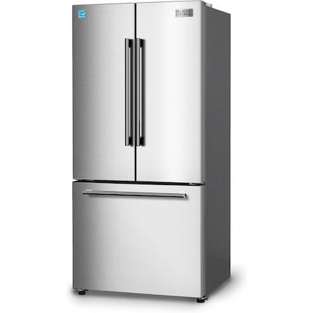 Black&Decker 18.0 French Door Refrigerator with handle and Ice maker -Stainless Look BRF1800GIMS