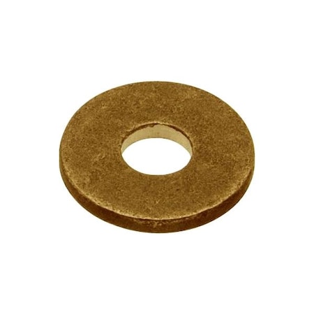 Zoro Select Flat Washer, For Screw Size #0 , Brass Plain Finish, 5 PK WASB#0RBR