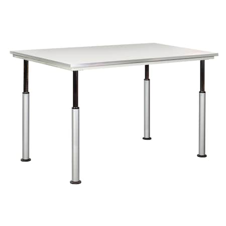 Diversified Spaces Rectangle Table, Adj, 60" W, 62" L, 28" H, HPL Top, Grey ALT-6030GG
