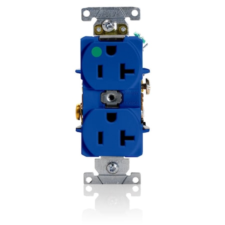 Leviton Heavy Duty Hospital Grade Duplex Receptacle, 20 Amp, 125 Volt 8300-HBU