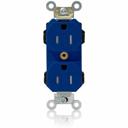 Leviton Lev-Lok Commercial Grade Tamper Resistant Duplex Receptacle, 15 Amp, 125 Volt MT562-SB