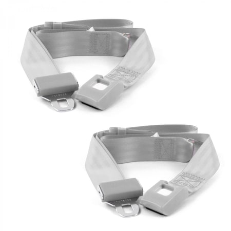 Geared2Golf Standard 2 Point Gray Lap Bucket Seat Belt Kit for 1948-1967 Frazer Nash - 2 Belts GE1347572