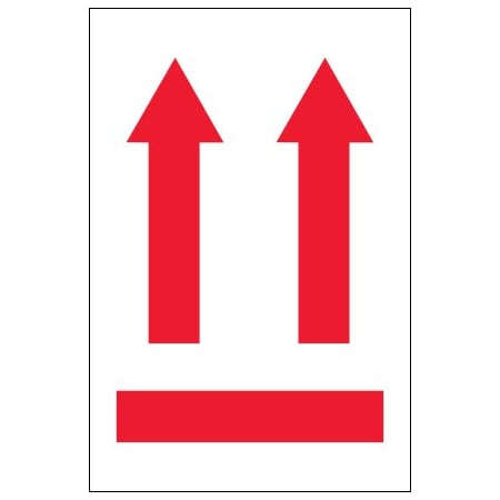 Bsc Preferred 4 x 6'' - two up arrows over red bar Labels IPM501