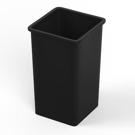 Regal Altair 35 Gallon Square Black Plastic Trash Can, Heavy Duty Resin Construction ZR-TC-100-SQ35BK