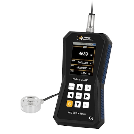 Pce Instruments Force gauge for tension and compression, measures 5000 N / 1,124 lbf with high resolution PCE-DFG 5K XF