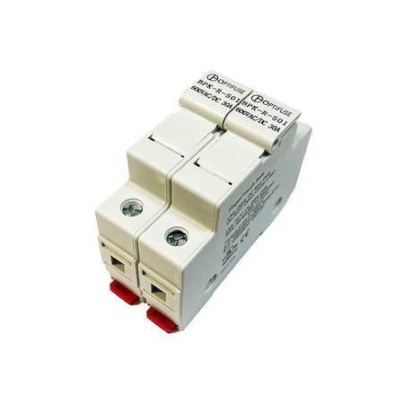 Optifuse Fuse Block, 3 Poles, 30A Amp Range, 600V AC/600V DC Volt Rating BPK-R-502
