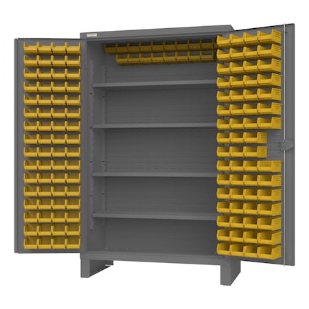 Durham Mfg Super Duty Bin Cabinet, 48 in W, 78 in H, 24 in D, 144 Bins HDC48-144B-4S95