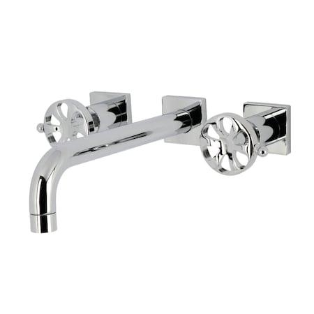 Kingston Brass Two-Handle Wall Mount Tub Faucet, Polished Chrome KS6021RX