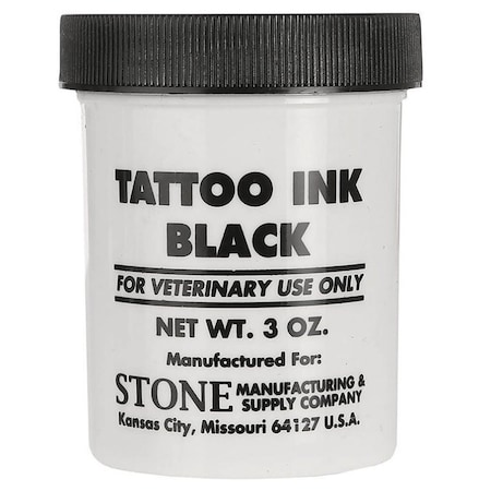 Generic Ph Tattoo Ink Jar, Black, 3oz 004733