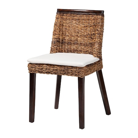 Bali & Pari Abbas Bohemian Seagrass and Dark Brown Wood Dining Chair 251-13909-ZORO