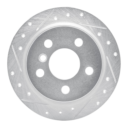 Dynamic Friction Co DFC Brake Rotor - Drilled and Slotted - Silver 631-32013L