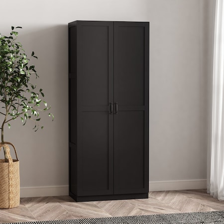 Manhattan Comfort Cornelia Storage Closet 2.0 in Black 3BC-BK