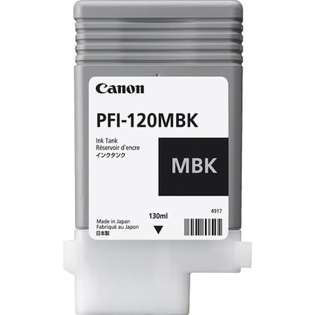 Canon PFI-120MBK imagePROGRAF TM-200, TM-300, TM-305, TM-355 Matte Black Pigment Ink Tank 130ml 2884C001