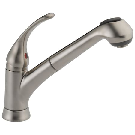 Delta Foundations Single Handle Pull-Out Kitchen Faucet B4310LF-SS