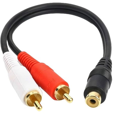 Sanoxy Premium RCA Audio Jack Cable Y Adapter Splitter 1 Female to 2 Male Plug SNX-CABLE66