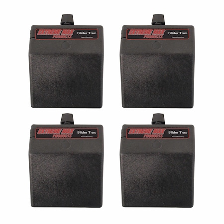 Extreme Max Extreme Max 3004.3100 Slider Trax Multi-Fit Slider Base - 45 Degree, Pack of 4 3004.3100