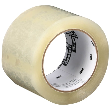 Scotch Packing Tape, 2 mil Thick, 3 in W x 100 m L, 3 in Core Dia., Clear, 24 PK 311+