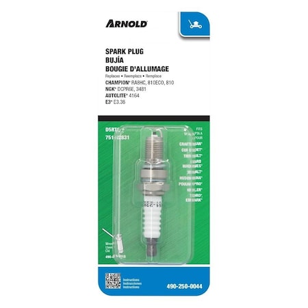 Ngk DPR5EA-9 Spark Plug, 0.35 in Fill Gap, 1.25 mm Pitch x 12 mm Dia Thread, 18 mm Hex, Copper/Nickel 490-250-0044
