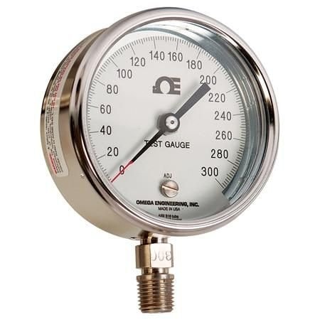 Omega PRESSURE GAUGE, 600PSI PGT-30L-600