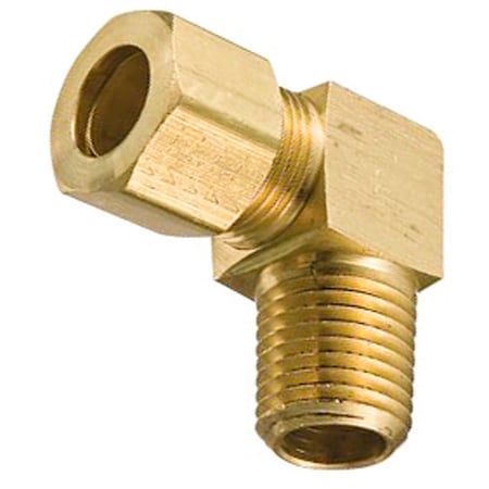 Auveco Brass 90 Degree Male Compression Adapter 1/8in Tube 1/8in Pipe, 5PK 158