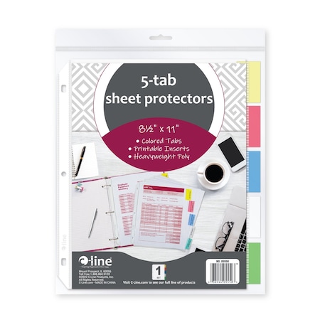 C-Line Products 8-1/2" x 11" Assorted Two-Pocket Paper Portfolio Folder with Prongs, 5/ST, 12ST/BX 05550-BX