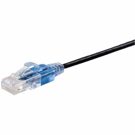 Monoprice Voice and Data Patch Cord, Black, 1 ft L 44498