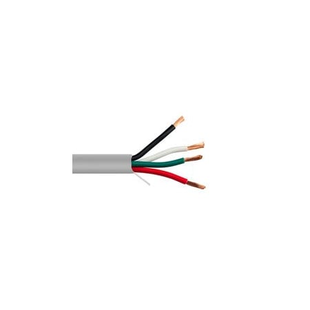 Cable Wholesale Security/Alarm Wire, Gray, 16/4 (16AWG 4-Conductor), Stranded, CMR / Inwall rated, Spool, 1000 foot 10K6-04212MH