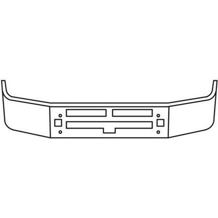 Replacement For Kenworth T600 Year 1989 18In Sba Bumper W/ Mount Tow/Hitch And Vent Holes
