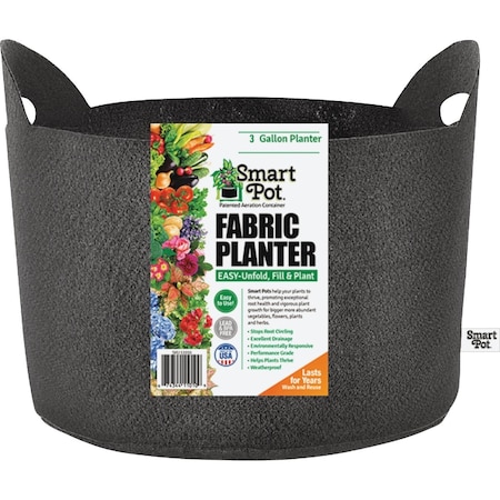 Smart Pot 3 Gal. Black Fabric Multi Purpose Grow Bag 21003