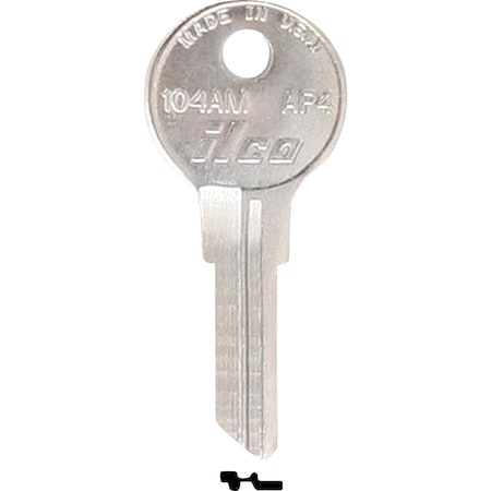 Ilco APS Nickel Plated File Cabinet Key AP4 / 104AM, 10PK IAL2529609B