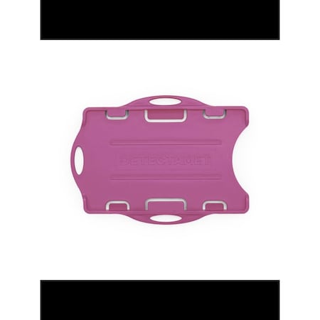 Detectamet Detectable Swipe Card Holder Det double sided w/o Neck Chain Pink, 10PK 212-T889-A56-P09