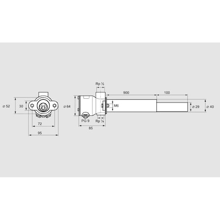 Honeywell Kromschroder ZKIH 900/100R, PILT BRNR KS84214090
