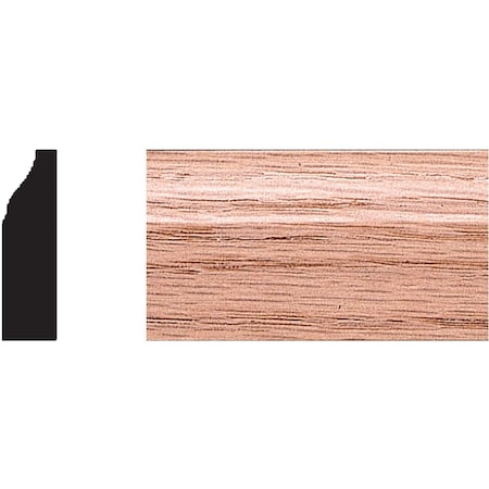 House Of Fara 3/8'' W.x 1-1/4'' H.x7 ' L. Solid Red Oak Colonial Stop Molding 9566
