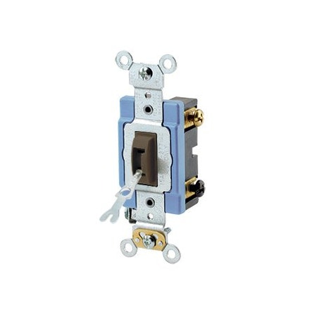 Leviton Toggle Switch, 15 Amp, 120/277 Volt, Brown 1203-2L