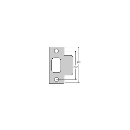 Kwikset 2-3/4 x 1-1/8 Metal Satin Chrome Jamb Strike 3028-01 26D STR