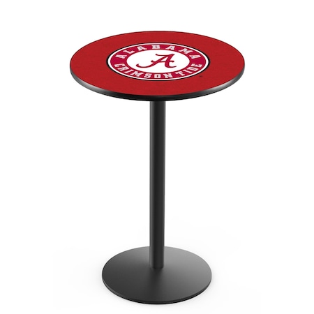 Holland Bar Stool Co 36" Blk Wrinkle Alabama Pub Table, 36" dia. Top L214B3636AL-A