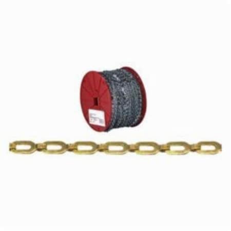 Campbell Chain & Fittings Plumbers Chain, Flat Link, #1/0 Trade, 200 ft L, 35 lb Load 0723817