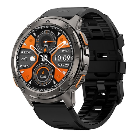Kospet TANK T3 1.43-In. AMOLED Smartwatch with Silicone Band Black P-T004-B