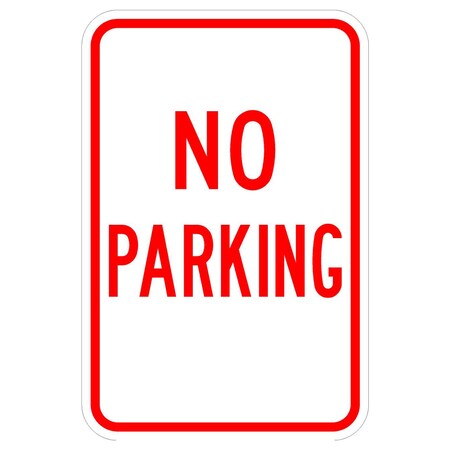 Sign Solutions Usa Parking Sign, 12 in W, Aluminum Sign, White DCS10DWT1218CUS00132