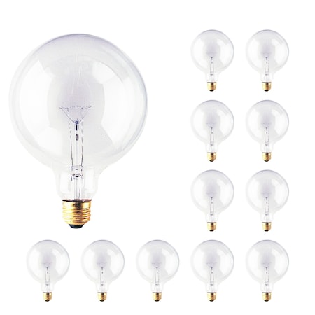 Bulbrite Incandescent G40 Medium Screw Base E26 Light Bulb, 40W, Clear, 12PK 861073