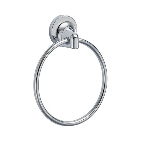 Geo 6" Transitional Metal Towel Ring Polished Chrome Finish GBA-GDMTR-PC
