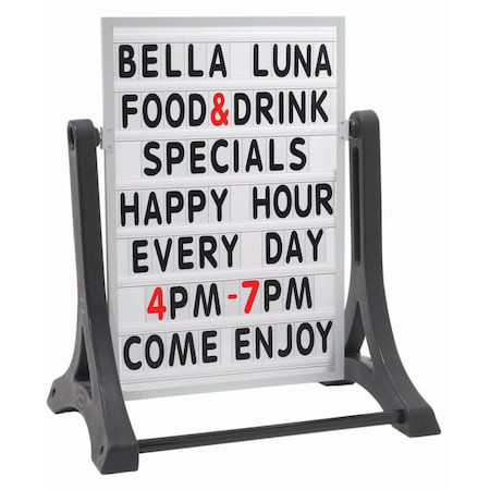 Aarco The Rocker Double Sided Sidewalk Sign w/ Changeable Letterboard, 36''H x 24''W ROC-1