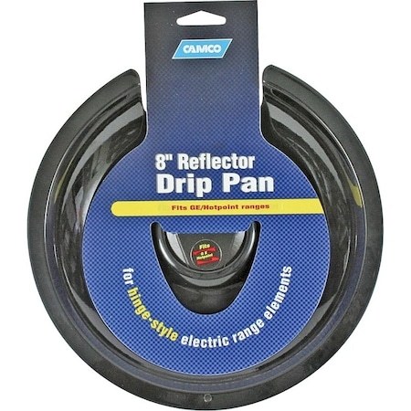 Camco 00 Drip Pan, 8 in Dia, Porcelain 553